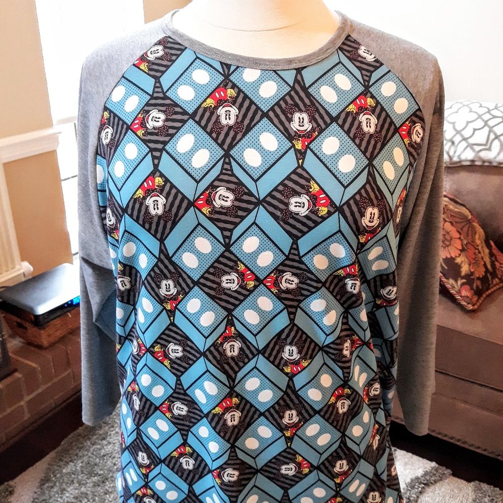 Lula Roe Mickey Mouse Baseball Tee 3X